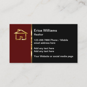 Klassisch bearbeitbare Real Anwesen Business Cards Visitenkarte