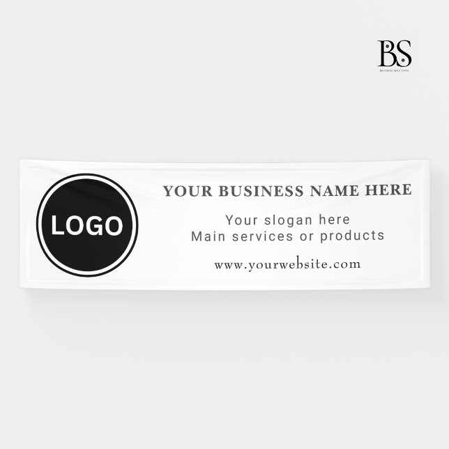 Klassisch bearbeitbares einfaches Firmenlogo Banner (Simple Business Logo Classic Editable Banner)