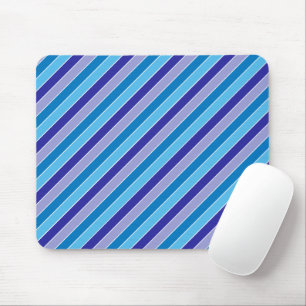 Klassisch Blau Lila Weiße Pyjama Streifenmuster Mousepad