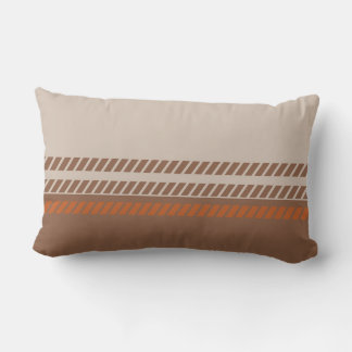 Klassisch Braun und Beige und Orange mit Streifen Lendenkissen