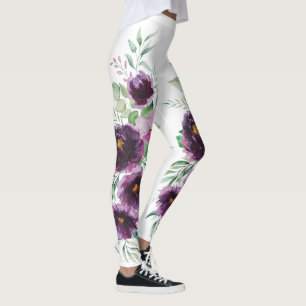 Klassisch Bunt, Verrückt, Trendig, Kühn floral Leggings