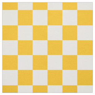 Klassisch buntes gelb-weiß kariertes Gingham Stoff