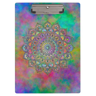 Klassisch buntes Mandala Indien Stil 1 Klemmbrett