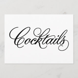 klassisch   Cocktails Hochzeitszeichen Einladung