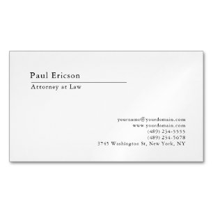 Klassisch Elegant Schlicht Professionell Magnetische Visitenkarte