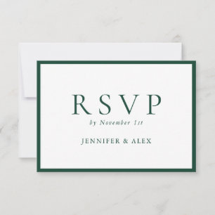 Klassisch Elegant Traditionell  RSVP Hochzeit Karte