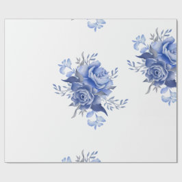 Klassisch Elegant Vintage Blau Geschenkpapier