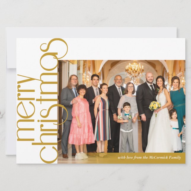 Klassisch elegante Weihnachtskarte Feiertagskarte (Vorderseite)