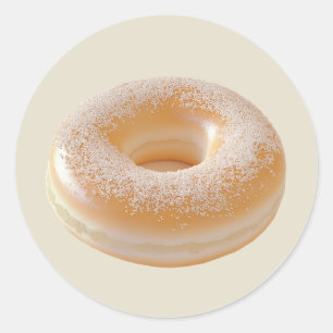 Klassisch gesalzener Bagel Runder Aufkleber