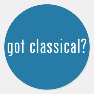 Klassisch got? runder aufkleber