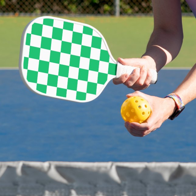 Klassisch grün kariert  pickleball schläger (InSitu)