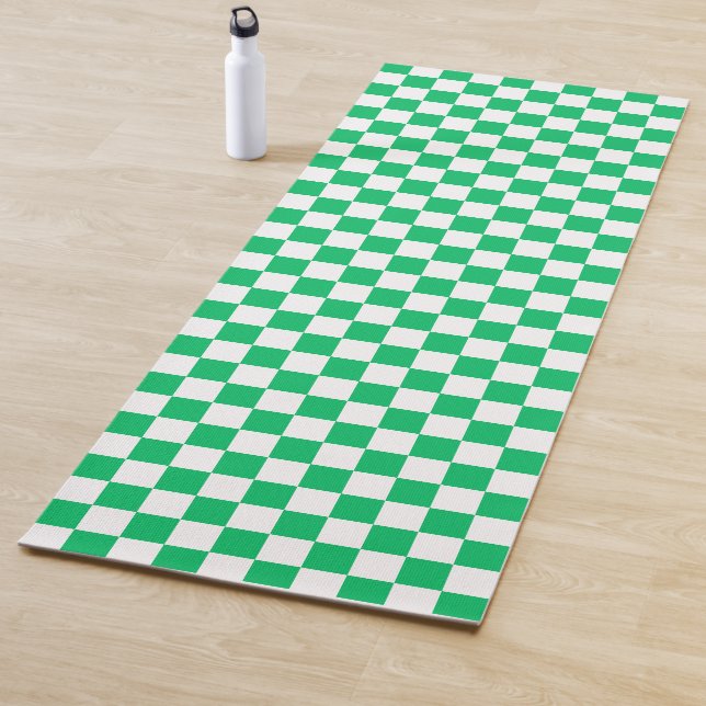 Klassisch grün kariert yogamatte (Beispiel)