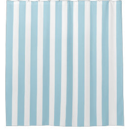 Klassisch hell Blau und weiß gestreift Duschvorhang