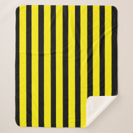 Klassisch hell Gelb und schwarz Streifen Sherpadecke