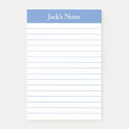 Klassisch hellblaue Linde Personalisiert Post-it Klebezettel