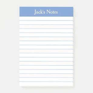 Klassisch hellblaue Linde Personalisiert Post-it Klebezettel