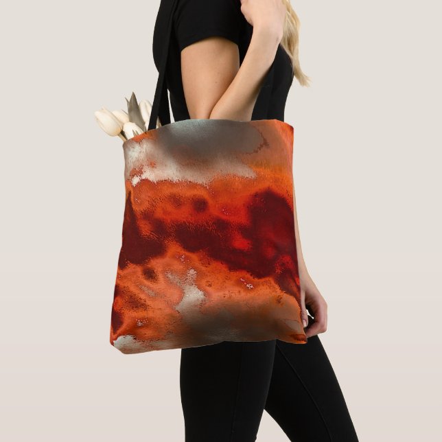 Klassisch in intensiven Rot-Korallen-Farbtönen Tasche (Von Nahem)
