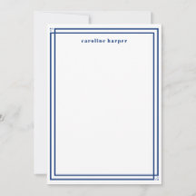 Klassisch in Navy gerahmt Monogramm