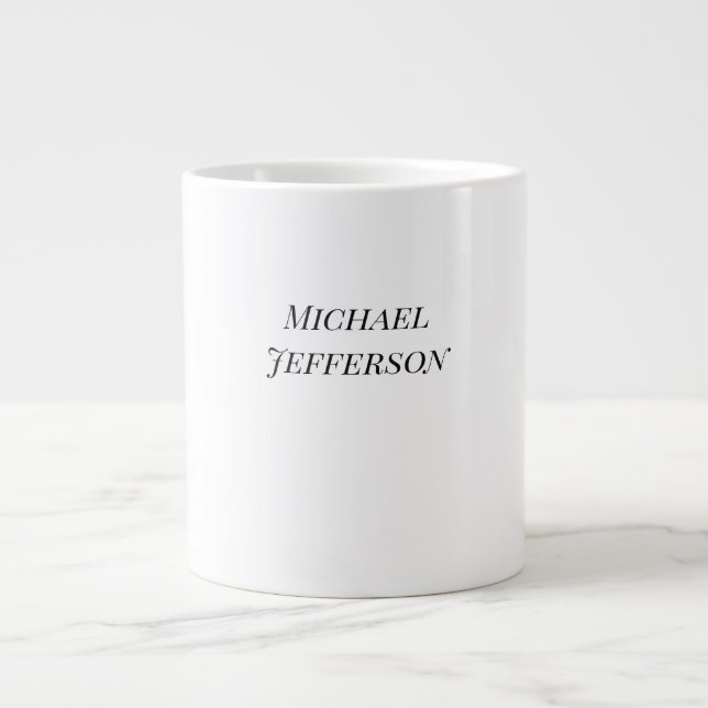 Klassisch kreativ Trendy Black & White Jumbo-Tasse (Vorderseite)