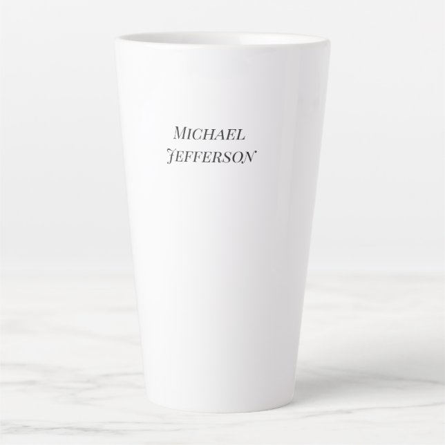 Klassisch kreativ Trendy Black & White Milchtasse (Vorderseite)