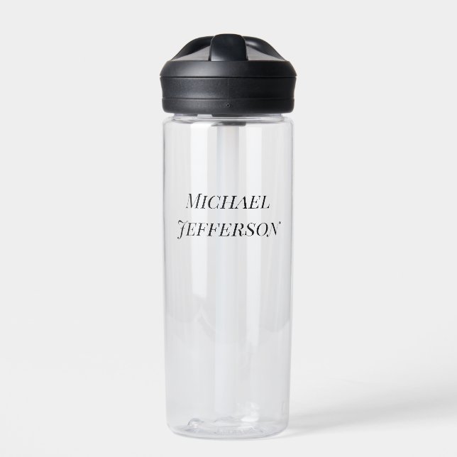 Klassisch kreativ Trendy Black & White Trinkflasche (Vorderseite)