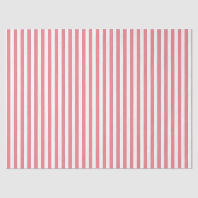 KLASSISCH LICHT ROT STRIPIERT SEIDENPAPIER (Vorderseite)