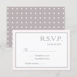 Klassisch-minimalistisch-rosa-weiße Hochzeit rsvp Einladung