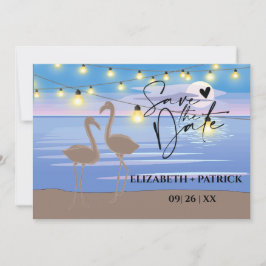 Klassisch minimalistisch, Sonnenuntergang, Flaming Save The Date