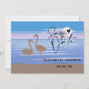 Klassisch minimalistisch, Sonnenuntergang, Flaming Save The Date