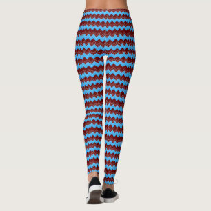 Klassisch, modern blau und schwarz leggings