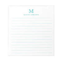 Klassisch Moderne Aquamarin grüne Monogramm-Linse