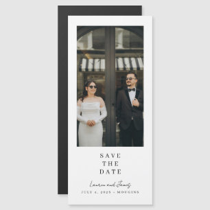Klassisch-moderne magnetische Hochzeits-Einladung Magnetkarte