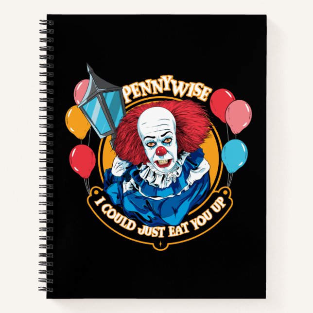 Klassisch pennywise - ich könnte Sie einfach essen Notizbuch (Vorderseite)