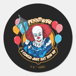 Klassisch pennywise - ich könnte Sie einfach essen Runder Aufkleber