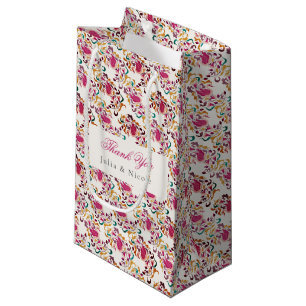 Klassisch Pink Grün Gelb Floral Schwan Vogel Hochz Kleine Geschenktüte