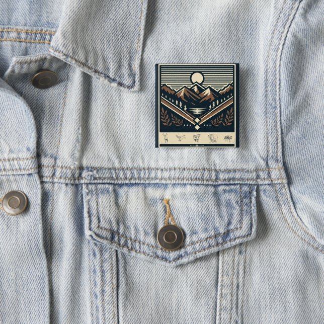 Klassisch/Retro Outdoor/Wildnis  Button (Beispiel)