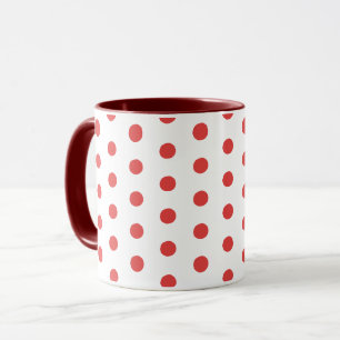 Klassisch Retro Rote Punkte Keramik Tasse