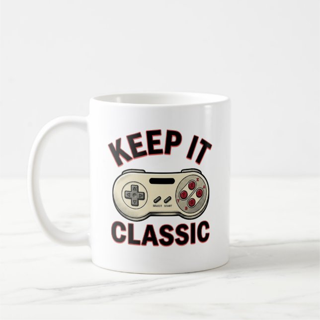 Klassisch Retro-Videospiel-Controller-Tasse Kaffeetasse (Links)