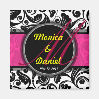 Klassisch rosa Save the Date Hochzeitsmagnete A008 Magnet