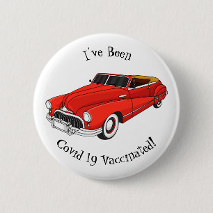 Klassisch rot 1948 Auto Button