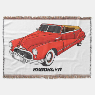 Klassisch rot 1948 Auto Decke
