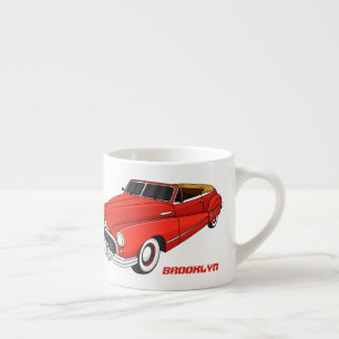 Klassisch rot 1948 Auto Espressotasse