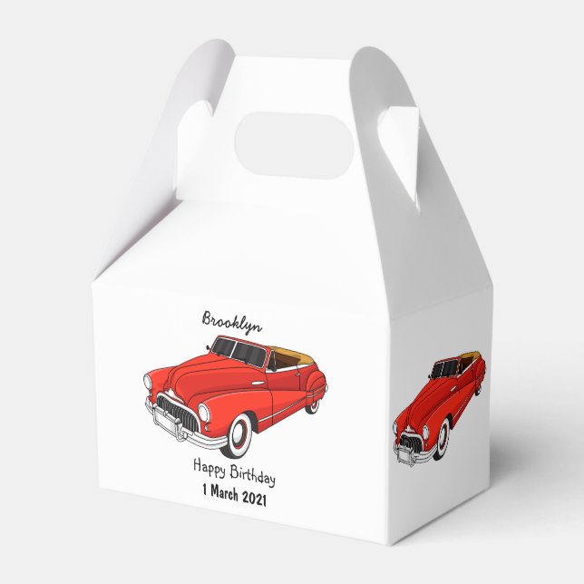 Klassisch rot 1948 Auto Geschenkschachtel (Vorderseite)