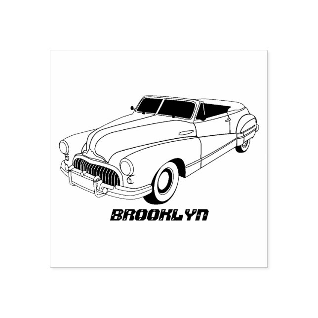 Klassisch rot 1948 Auto Gummistempel (Prägung)