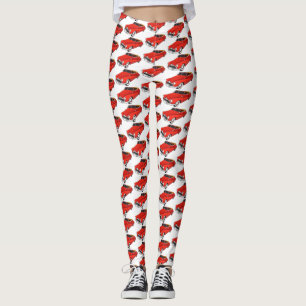 Klassisch rot 1948 Auto Leggings
