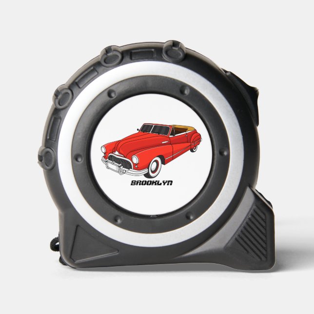 Klassisch rot 1948 Auto Maßband (Vorderseite)