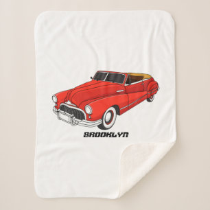 Klassisch rot 1948 Auto Sherpadecke