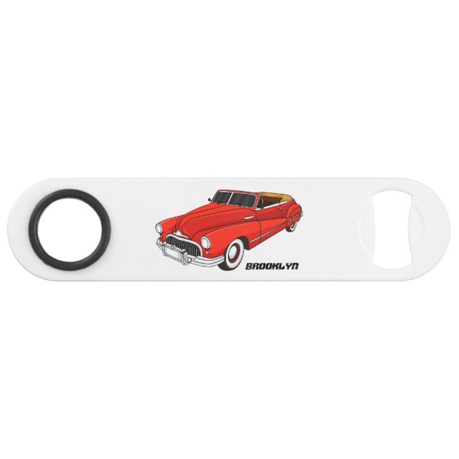 Klassisch rot 1948 Auto Speed Flaschenöffner (Vorderseite (Horizontal))