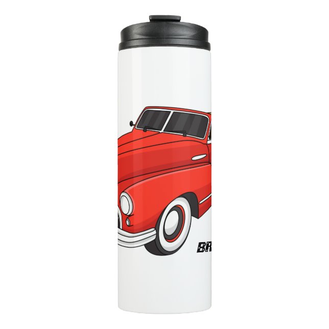 Klassisch rot 1948 Auto Thermosbecher (Vorderseite)