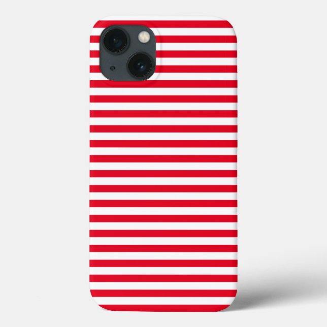 Klassisch rot und weiß gestreift Case-Mate iPhone hülle (Rückseite)
